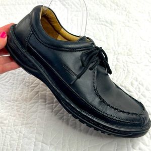 Obermain Germany •11• Black Leather Lace Up Shoe